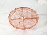 17x17x13cm Rose Gold Metal Mesh Desk Organizer Office Supplies Storage V1258-DP02-BOL-594