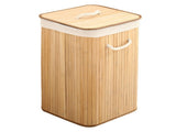 Foldable Laundry Basket Grocery Basket Bamboo Large Capacity Dirty Clothes Storage Bucket for Home V1294-YM0703-3117230013013