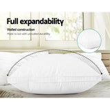 Giselle Bedding Goose Feather Down Pillow Luxury Twin Pack PILLOW-GOOSE-WALLX2