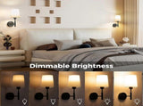 Battery Operated Wall Sconce Set of 2, LED, 13000mAh Rechargeable, Remote Dimmable V1263-JX-5777