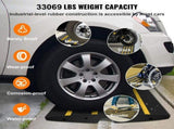 Curb 2 Pack, 6.5 cm Rise, Rubber Driveway Ramps, Heavy Duty 15 tons Weight Capacity Threshold V952-ZXDBLYPDGB2483DSGV0