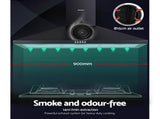 Devanti 900mm Range Hood 90cm Rangehood Black RH-D-A17-90-BK