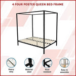 4 Four Poster Queen Bed Frame V63-817873