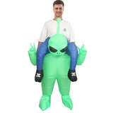 Ride On Alien Cartoon Costumes Air Model Inflatable Costume Funny Dress Up Props Halloween Party V1263-JX-7950