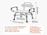 Swivel Shower Chair with Arms Back, 227 kg Load Heavy Duty Bench Seat for Inside Shower Stall V952-GDSYGZYTLSLKHO50K001V0