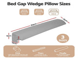 Giselle King Bed Wedge Pillow For Headboard, Close Gap And Stop Pillows Sliding, Perfect For Dorm Or PILLOW-GAP-WDG-K-GY