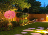 Solar Ball Light Outdoor Waterproof Garden Flower Spot Light Decorative for Courtyard Pink V1294-YM0901-3119240056911
