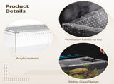 Reptile Terrarium Enclosure, 11.8" x 7.9" x 5.9" Acrylic Tarantula Breeding Box, Transparent Jumping V1369-AZ3-W-08685