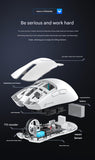 High-Performance Tri-Mode Wireless Gaming Mouse - 22000 DPI, Rechargeable, with RGB Charging V888-ELOSUNG35678