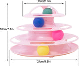 Cat Toy Four Layer Turntable Feather Teaser cat Stick Teaser cat Toy cat Turntable Interactive Toy V1370-AZ4-00073