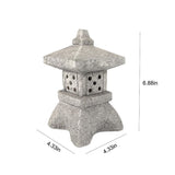 Solar Pagoda Lantern Garden Statue, Outdoor Waterproof Resin Decor with LED Light, for Landscape V1370-AZ4-18786