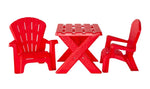 Kids Durable Table and Two Child-sized Chairs Set - Red V196-KTC011