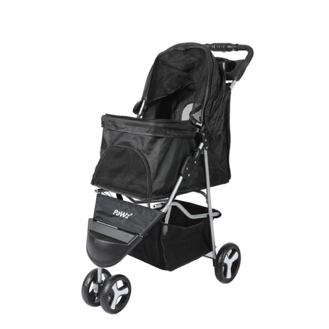 PaWz Large Pet Stroller Dog Cat Carrier Black ST1001-BK