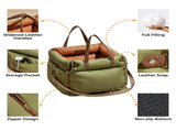 Dark Blue Premium Plush Pet Booster Car Seat - Portable Dog Travel Bed with Non-Slip Base V888-ELOSUNG36102