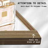 2 Set Wall Mirror Rectangular Frame Bathroom 70x90cm Antique Brown V274-FT-BM-PSSQ-AWD7090-X2