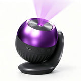 24 Pattern Star Projector Night Light with White Noise and Type C Power - Black V1263-JX-8070-1