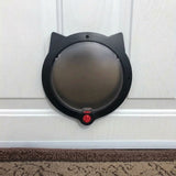 Smart Cat Door with Adjustable Locking System for Small to Medium Cats, Scratch-Resistant ABS Frame, V1341-ZY-AT8RWMWF-BLACK
