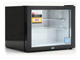 Devanti 40L Bar Fridge Glass Door Mini Fridge Countertop Cooler Black BF-F-G-40L-BK