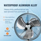 Shutter Exhaust Fan, 305 mm High-speed 1400RPM 1084 CFM, Aluminum Wall Mount Attic Fan with V952-BYCSPQSDJAC12DLJSV3
