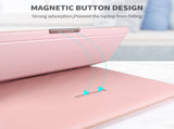 Red 3-in-1 Laptop Sleeve with Built-In Stand & Wrist Rest Waterproof PU Protective Case for 13/14 V888-ELOSUNG43913