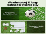 Everfit 12FT Soccer Football Goal Net UPVC Frame with PE Mesh Weatherproof Portable Goals for SN-B-12FT-WH