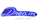 LED Neon Lamp Unique USB Powered Wall Neon Sign Party Holiday Bedroom Decoration Blue V1294-YM0901-3119210049911