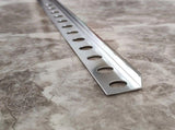 10 x Tile Trim Heavy Duty L Shaped Edge Aluminium 10mm V63-844571