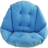 Chair Cushion with Backrest Waterproof Velvet Cover for Garden Straw Rattan Chair, Blue, 40 x 52cm V1237-ZY-528-013