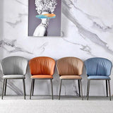 VELLUTO Modern Armless Upholstered Side Chair with Metal Legs for Kitchen & Dining Set of 2 V255-VE-DICH-GREY-679
