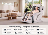 Livemor Full Body Massage Chair VEGA, Foot Roller, Waist & Calf Heat, Recliner, Airbags Compression MASCHR-G-VEGA-GY