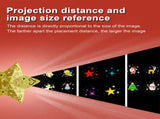 LED Christmas Tree Top Projection Light Shiny Gold Christmas Tree Top Decoration with 5 Slides V1294-YM0901-L6886-2