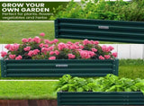 Wallaroo Garden Bed 240 x 120 x 30cm Galvanized Steel - Green GBD-BSW-2412-GN