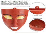 Resin Face Head Flowerpot Resin Wall Mounted Flowerpot for Indoor and Outdoor Garden Wall Decoration V1294-YM0523-220225DY03-3