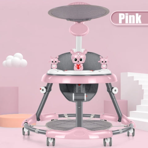 PINK Upgrade Adjustable Baby Walker Stroller Play Activity Music Kids Ride On Toy Car V201-DP240157