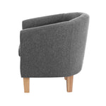 Artiss Abby Fabric Armchair - Grey UPHO-B-TUB02-GY