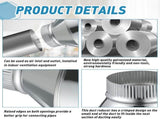 8 Inch to 4 Inch Duct Reducer Increaser Galvanized Steel Air Duct Adapter Round Crimped Pipe V1258-DP02-F-877