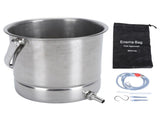 Enema Bucket Kit 1.6L Stainless Steel Bucket Reusable Shower Enema System for Colon Cleansing V1294-YM0901-3117240094411