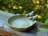 Bird Bath Bird Feeder Bird Bowl Ceramic Water Bath Bird Bath Feeding Station Garden Decoration V1366-AZ2-W-18598