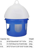 Pigeon Feeder, 4L Large Capacity Pigeon Waterer Automatic Bird Pigeon Feeder ABS Plastic Water V1192-AZ-W-10317