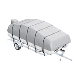 Pontoon Boat Cover 800D Waterproof Trailerable 19-20 ft with Storage Bag V952-FQCZX800D192KHIYZV0