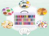 -Painting Storage Container, 3-Tier Stackable Bead Organizer with Carrying Handle, Craft Storage Box V1370-AZ4-07651