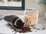 2 Pack 1 Gallon Extra Large Clear Plastic Jars, 118 OZ Food Storage Container with Lid, BPA Free V1259-DP01-A-940