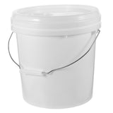 Lightweight White Paint Bucket with Lid and Iron Handle for Multi Functional Storage Use V1369-AZ3-W-18623