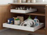 Toque Cabinet Organizer Drawer Shelf Pull Out 2Pcs Width-adjustable Kitchen KT1056-WH-2PC-AU