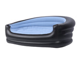 Inflatable Chair PVC and Velvet Water Proof Comfortable Portable Blow Up Couch for Outdoor Blue V1294-YM0901-3116240034911