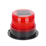 Solar Powered LED Flashing Beacon Light, 12-24V Amber Emergency Magnetic Warning Red V201-LED0016RE8AUA