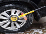 360 Degree Rotating Wash Brush Kit with Long Handle & Hose Attachment Detachable Retractable V1366-AZ2-W-12692