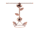 Jewelry Stand Elegant 3D Rose Style Stable Electroplated Metal Jewelry Holder for Necklaces V1294-YM0901-3117260014011