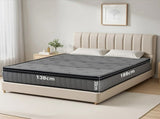 Double Mattress 30CM Thick Medium Firm Pocket Springs Euro Top Memory Foam in Grey V178-59317