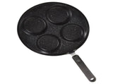 Black Nonstick Pan with Handle for Easy Kitchen Cooking and Breakfast Preparation V1370-AZ4-20887